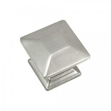 STRATEGIC BRANDS Satin Nickel Poise Large Knob with Back Plate 83528